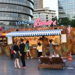 People enjoying at London Riviera, it is a pop-up food and drink experience outlet, quite popular among people